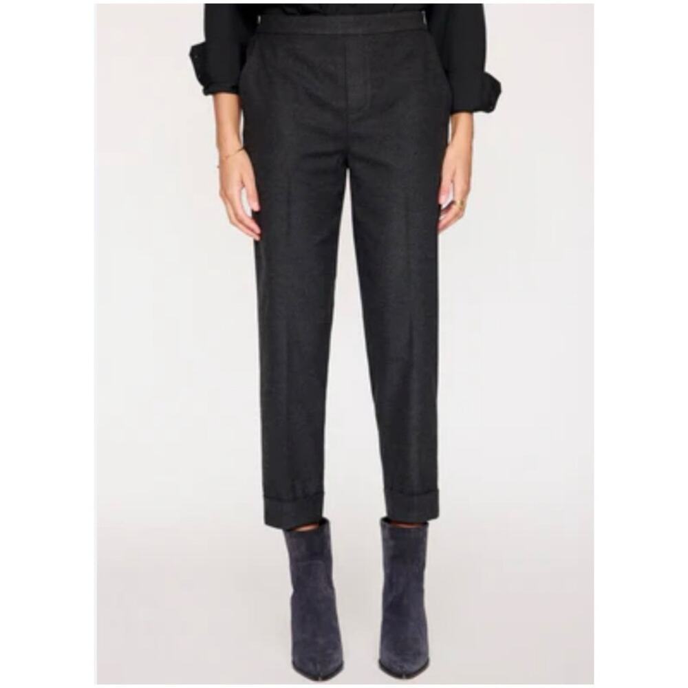 Brochu Walker Women’s Sz M Gray Westport Brushed Pant $398 Pull On Ankle